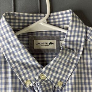 Lacoste Men's Blue Checkered Shirt